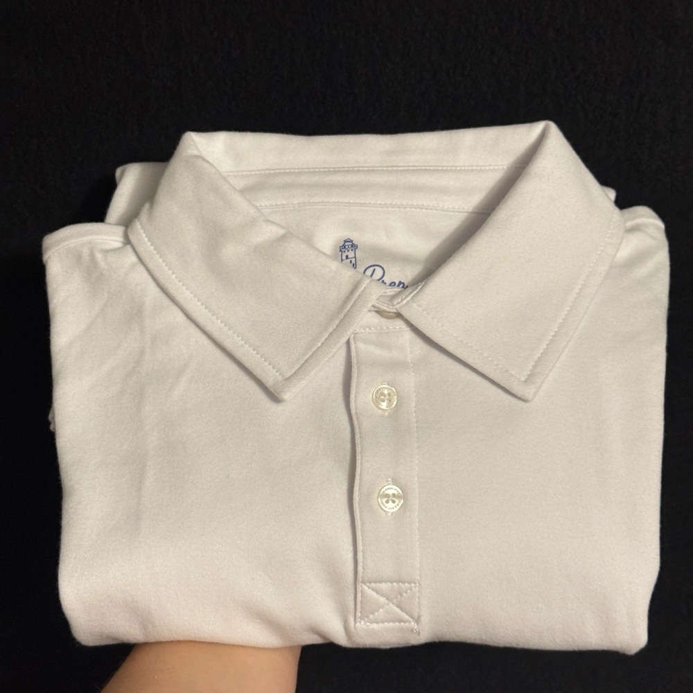 Classic Prep Polo Kids 14 Shirt White Long Sleeve Organic Cotton Preppy Minimal